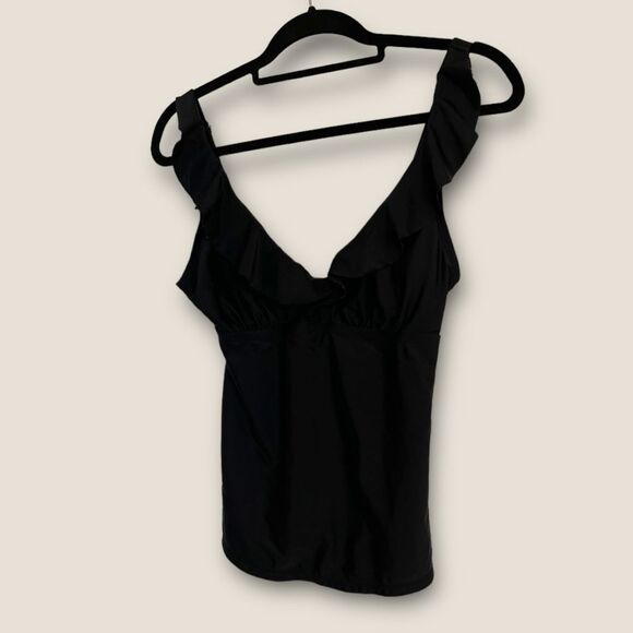 Black bikini top size Large with adjustable straps - Picture 7 of 8